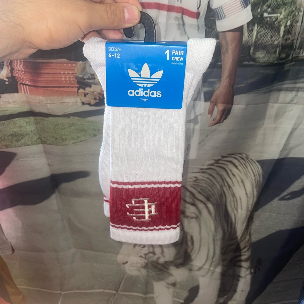 Adidas X Eric Emanuel X Indiana midnight madness crew socks size 6-12 (NWT)